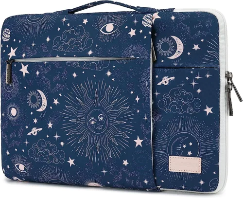 Miniatura 8 de Funda protectora de 360° para laptop con 2 bolsillos, asa y correa de equipaje para iPad de 12.9 pulgadas, MacBook Pro Air de 13 pulgadas y laptop