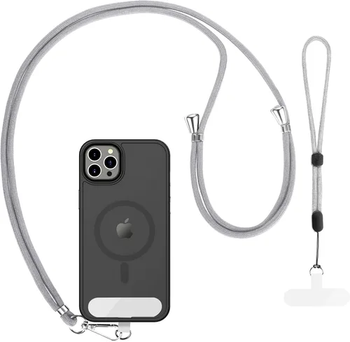 Miniatura 22 de CACOE Paquete de 2 cordones para teléfono, 1 correa ajustable para el cuello, 1 correa de muñeca, 2 almohadillas, cordones universales cruzados