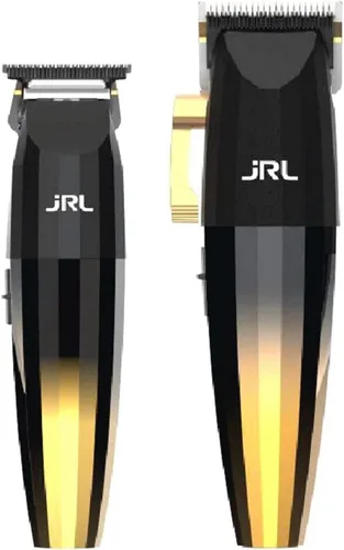 Colección Limitada Oro JRL FF2020 - Combo de Recortadora y Cortadora FF2020 con Tecnología de Cuchilla Fresca para Aseo Masculino - Ambos