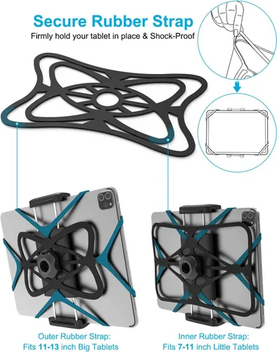 Miniatura 6 de Soporte de yugo para tableta, soporte de abrazadera de yugo para iPad para aviones, brazo de metal ajustable de 360° entrenador de aviación soporte