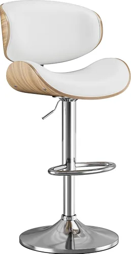 Miniatura 38 de Taburetes de bar, taburetes de bar giratorios ajustables para isla de cocina, sillas de barra de cuero moderno de mediados de siglo de altura