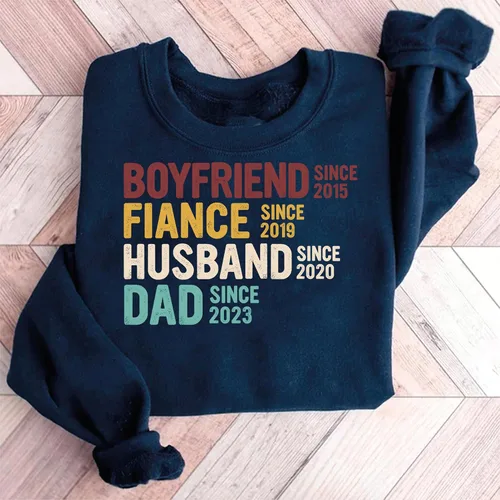 Miniatura 15 de Sudadera con capucha personalizada con diseño de línea de tiempo de la familia vintage