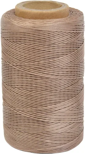 Miniatura 10 de Hilo encerado, 284 yardas, 150D 0.031 in de cuero, hilo encerado para reparación de zapatos, encuadernación, cuero, manualidades, bricolaje (beige)