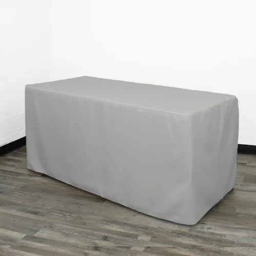 Miniatura 19 de YOUR CHAIR COVERS Mantel ajustable color marrón chocolate – Mantel rectangular de poliéster ajustable de 6 pies, mesa de buffet para interiores