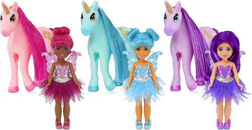 Miniatura 7 de MGA Entertainment Dream Bella Color Change Surprise Little Fairies - Muñeca de 5.5 pulgadas y unicornio pequeño, paquete de 2 unidades, Aubrey