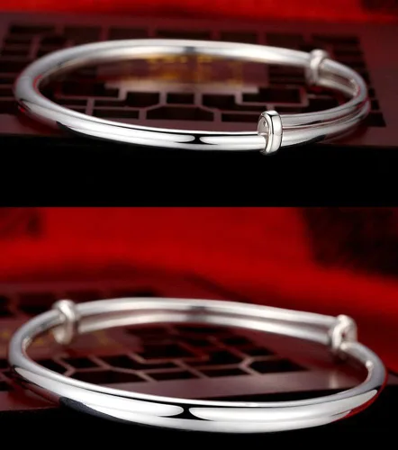 Miniatura 3 de 1 brazalete de plata de ley 925 sólida para mujer