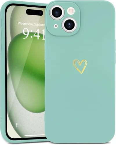 Miniatura 11 de Wirvyuer Funda para iPhone 13, bonita funda delgada a prueba de golpes con soporte de carga inalámbrica y protección, color negro