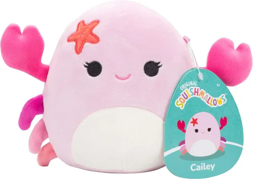 Squishmallows Mini peluche original de Cailey el cangrejo de 5 pulgadas, Jazwares oficiales, juguete coleccionable pequeño suave y esponjoso,