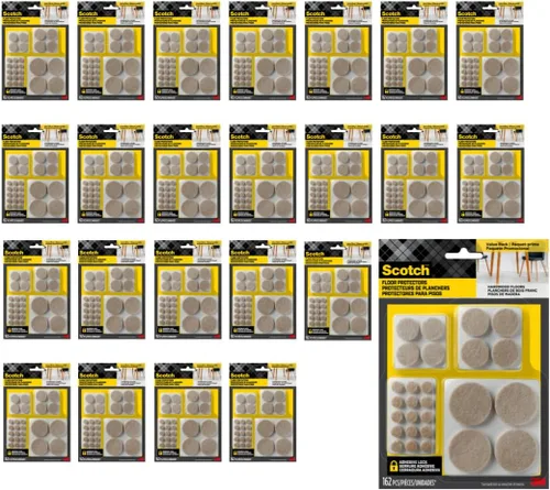 Miniatura 11 de Scotch Almohadillas de Fieltro 162 Unidades Beige, Almohadillas de Fieltro para Muebles para Proteger Suelos de Madera Dura, Redondas, Paquete