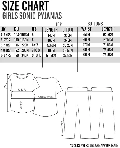 Miniatura 7 de Sonic The Hedgehog Pijama para niñas, color rosa y pijama largo, Rosado