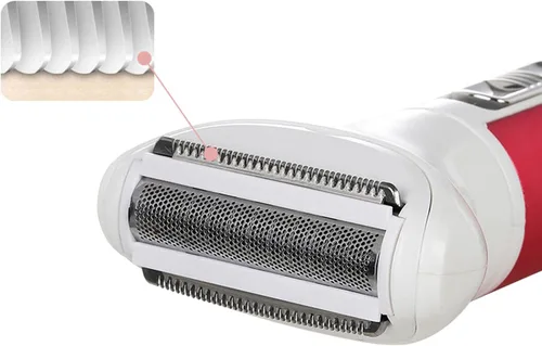 Miniatura 7 de ZJchao para mujeres, 5 en 1 para depilación de dama, impermeable, mini recortadora eléctrica de pelo púbico para piernas, brazo, axila, línea