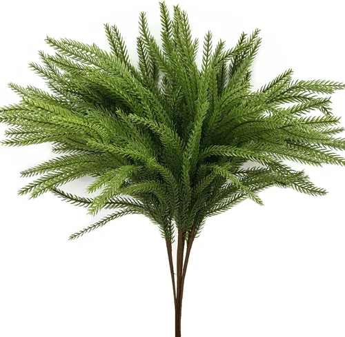Miniatura 10 de CATTREE Plantas artificiales, plantas de plástico, arbustos, helechos, hierba, arbustos, hojas falsas, boda, hogar, jardín, terraza, centros