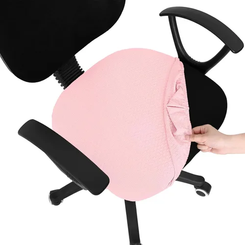 Miniatura 30 de Smiry - Fundas de asiento elásticas para silla de oficina con diseño jacquard, desmontables, lavables, antipolvo, protectores para cojines de silla