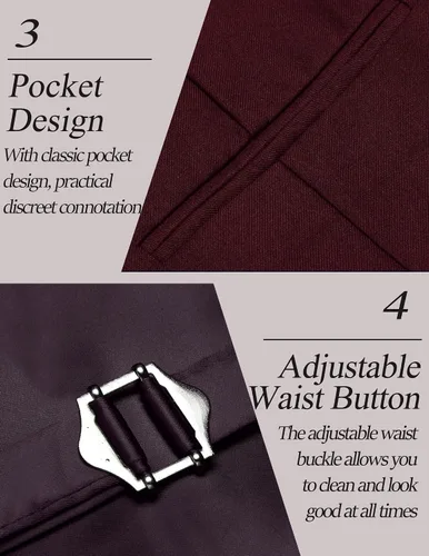 Miniatura 5 de Coofandy chaleco para traje o esmoquin con 5 botones, para hombre.