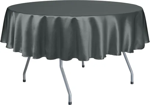 Miniatura 5 de Ultimate Textile Herringbone - Fandango 84-Inch Round Tablecloth, Black