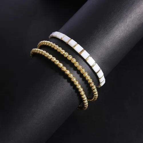 Miniatura 6 de 2 pulseras de hematita Badu para mujer, pulseras elásticas, pulsera de promesa para parejas, pulseras multicolor
