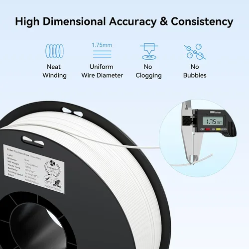 Miniatura 2 de Creality Filamento para impresora 3D, filamento PLA de 0.069 pulgadas, paquete de 4.4 lbs para impresión 3D, filamento PLA Ender sin enredos, fuerte