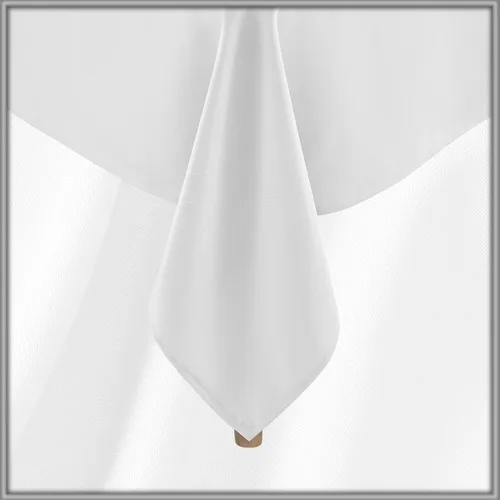 Miniatura 4 de Lann's Linens - Mantel rectangular de tela de poliéster de primera calidad para bodas, banquetes y restaurantes Blanco