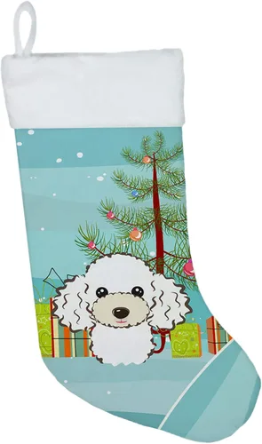 Miniatura 37 de Caroline's Treasures BB1590CS Árbol de Navidad y Alaskan Malamute Calcetines de Navidad para colgar en la chimenea, decoración de fiesta de Navidad