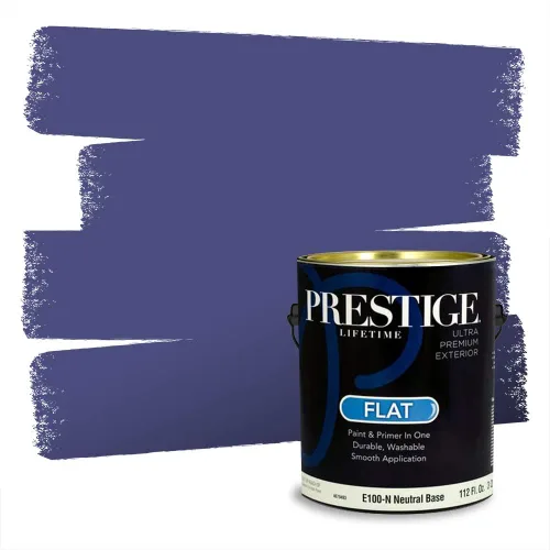 Miniatura 129 de Pintura Exterior + imprimación PRESTIGE, todo-en-uno, 1 galón, acabado mate, color comparable al Valspar* Royal Gray* VS151-Gris real