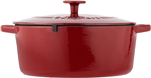 Miniatura 2 de Cuisinart Chef's Classic - Olla de hierro fundido esmaltado, tapa redonda (Rojo cardenal, 7 cuartos de galón)