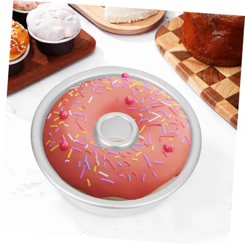 Miniatura 5 de BESTonZON Moldes de tubo para hornear Angel Food Cake Pan antiadherente Sartén de tubo de gasa de aleación de aluminio Molde de donas Molde