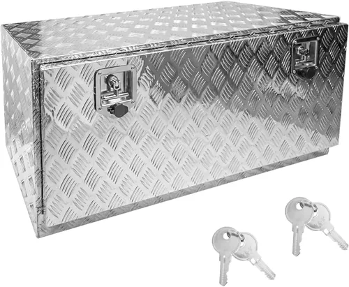 Miniatura 10 de Caja de herramientas de 24 pulgadas, caja plana para camioneta, organizador de almacenamiento para RV, caja de herramientas para camión con asa