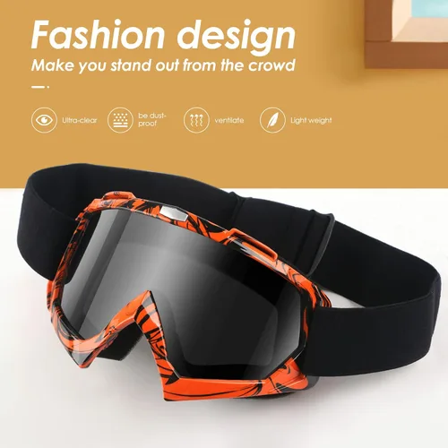 Miniatura 2 de Gafas de motocicleta ATV para motocross, para bicicleta de tierra, antiarañazos, UV400, protección para los ojos, gafas para todoterreno