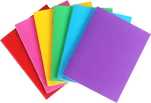 Tamaki Paquete de 6 libros coloridos en blanco para que los niños escriban, dibujen, lindo cuaderno de bocetos para niños, 6 colores (4.25 x 5.5