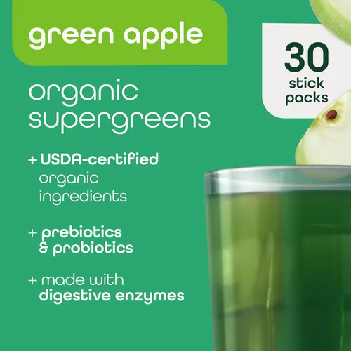 Miniatura 2 de Zena Nutrition Polvo de Superalimentos Orgánicos Verdes, Más de 70 Superalimentos, 0 Azúcar, 3g de Fibra, Espirulina, Clorella, Hongos