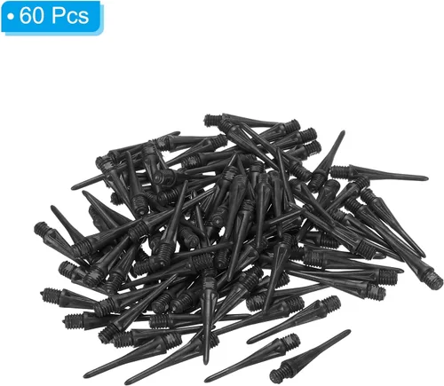 Miniatura 3 de PATIKIL Puntas de dardo de plástico 2BA hilo suave puntas de dardo de repuesto de punta de plástico de punta suave Accesorios de dardo Negro