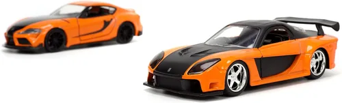 Miniatura 6 de Jada Fast & Furious 1:32 Han's Mazda RX-7 y Toyota GR Supra - Paquete doble de autos fundidos, juguetes para niños y adultos