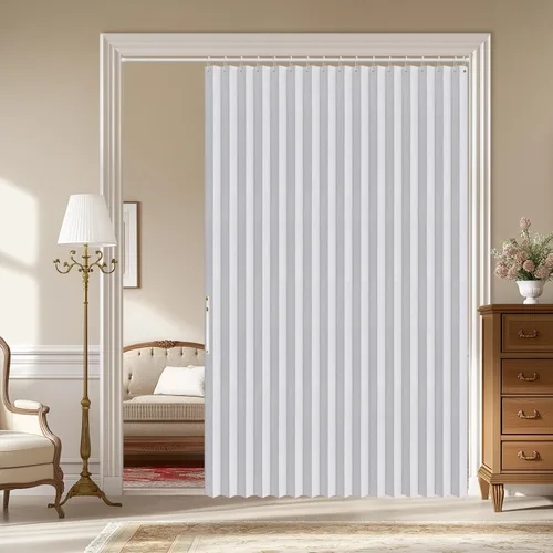 Miniatura 63 de AJAZZ Cortina de puerta magnética 100% opaca de acordeón para armario, cortina invisible para puerta interior de dormitorio, sala de estar, pasillo