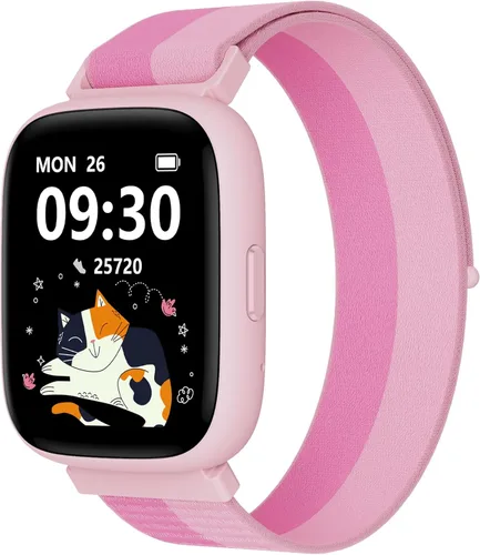 Miniatura 11 de BIGGERFIVE Reloj inteligente para niños, reloj de seguimiento de actividad física de 1.8 pulgadas, podómetro, frecuencia cardíaca, monitor de sueño