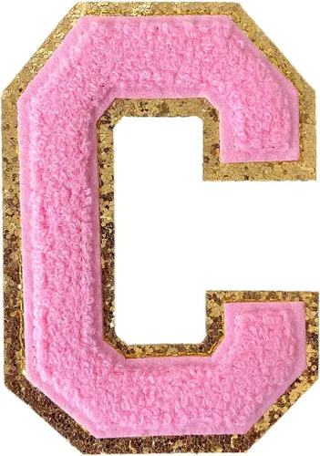 Miniatura 49 de GYGYL - 3 parches de letras deportivas de felpilla con purpurina, parches para planchar de tamaño grande para decoración de disfraces