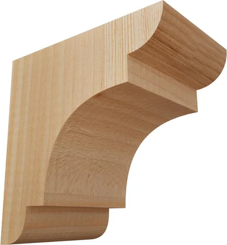 Miniatura 54 de Ekena Millwork COR04X12X12NEB00RWR 4 pulgadas de ancho x 12 pulgadas de profundidad x 12 pulgadas de alto New Brighton Rough Sawn Corbel, cedro rojo