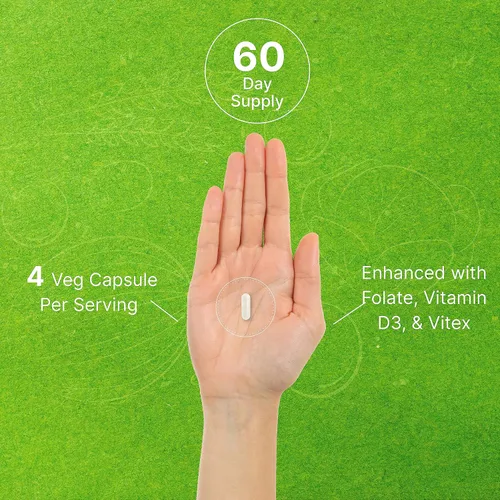 Miniatura 5 de Suplemento de Myo-Inositol y D-Chiro Inositol para Mujeres (40:1) 2,050 mg por Porción 240 Cápsulas Vegetarianas con Folato, Vitamina D3