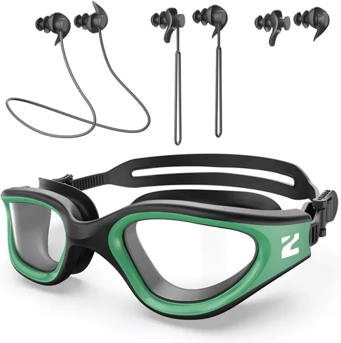 Miniatura 20 de ZIONOR G1 Lite - Gafas de natación polarizadas con 3 pares de tapones para los oídos, gafas de natación con protección UV antivaho para adultos, A3