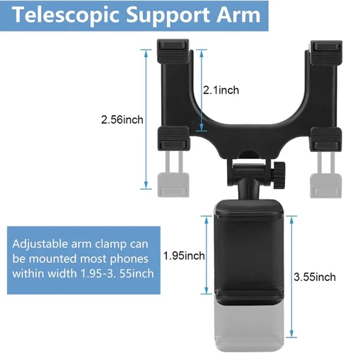 Miniatura 6 de Clip de agarre universal para espejo retrovisor de coche, soporte universal para teléfono celular para iPhone Samsung HTC GPS Smartphone