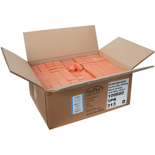 Miniatura 2 de ForPro Professional Collection Mini bloque de pulido, naranja, grano 100/180, 1000