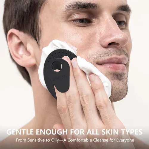 Miniatura 4 de BEAUTAIL - Cepillo de limpieza facial manual de silicona para hombres y mujeres, 6 unidades, exfoliante facial suave, cepillo facial exfoliante