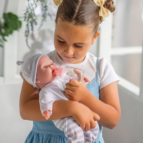 Miniatura 4 de Muñecos bebé gemelos de cuerpo blando de Berenguer Boutique (15 pulgadas), muñeca sencilla, 15 pulgadas Set básico gris