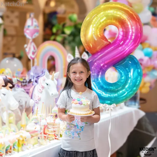 Miniatura 186 de KatchOn, Globo grande azul número 2 de 40 pulgadas Decoraciones de cumpleaños de Baby Shark para niño de 2 años Globo azul número 2 Globo
