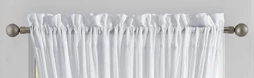 Miniatura 2 de Cortinas francesas de lujo de lino transparente de LinenZone - Paneles de cortina para puerta francesa de imitación de lino en blanco