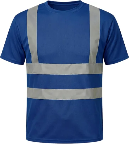 Miniatura 16 de HYCOPROT Hi Vis - Camisas de seguridad de manga corta de alta visibilidad, camisa reflectante para hombres y mujeres, camiseta de construcción
