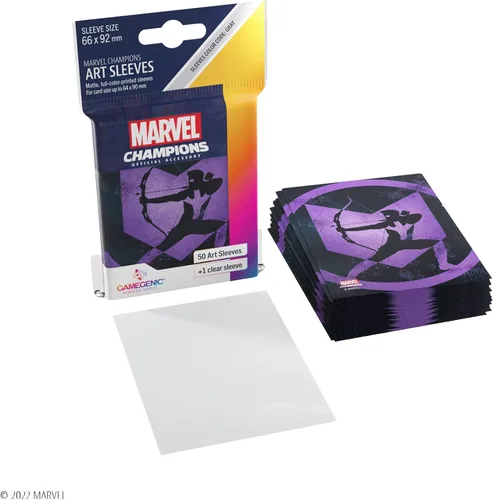 Miniatura 2 de Gamegenic Marvel Champions Fine Art - Fundas para cartas de Hawkeye Art 50+1CT - Las fundas para cartas de Marvel Champions son suaves