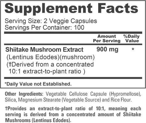 Miniatura 4 de NusaPure Extracto de hongos Shiitake 9000 mg 200 cápsulas vegetales (sin OMG, sin gluten)