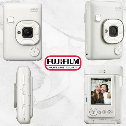 Miniatura 3 de Paquete de cámara instantánea Fujifilm INSTAX Mini LiPlay híbrida con 20 hojas de película INSTAX Mini, tarjeta microSD de 32GB, cable de carga USB