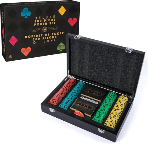 Miniatura 14 de Spin Master Games, Cardinal Legacy Deluxe Double 6 Dominoes, juego de mesa clásico juego de 28 dominó en estuche de madera forrado, para niños