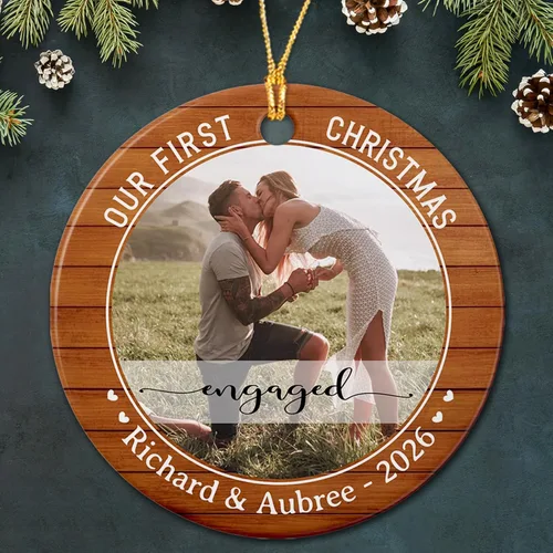 Miniatura 16 de Adorno de cerámica personalizado para parejas comprometidas, pájaros de Navidad 2025, adorno de cerámica de pájaros de compromiso, regalos